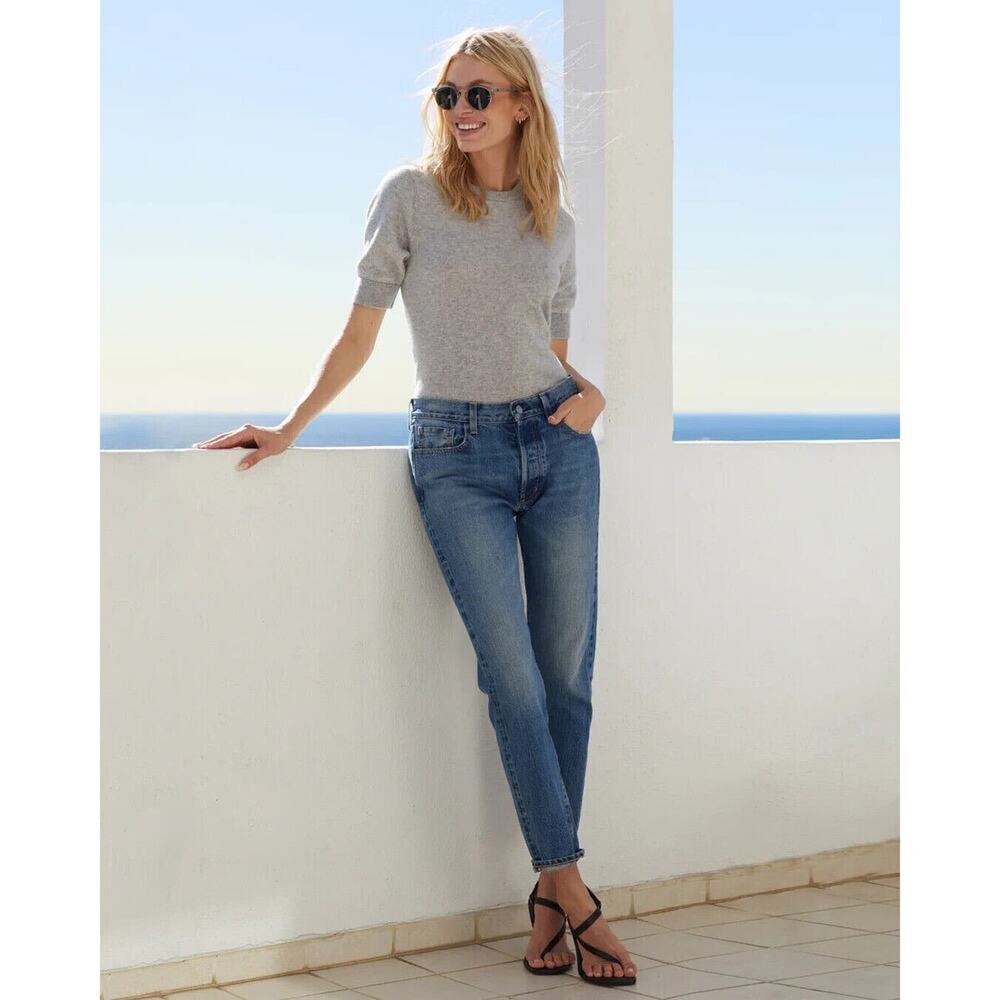 Outerknown SEA Generation Selvedge Slim Jeans In Vista Blue Size 24